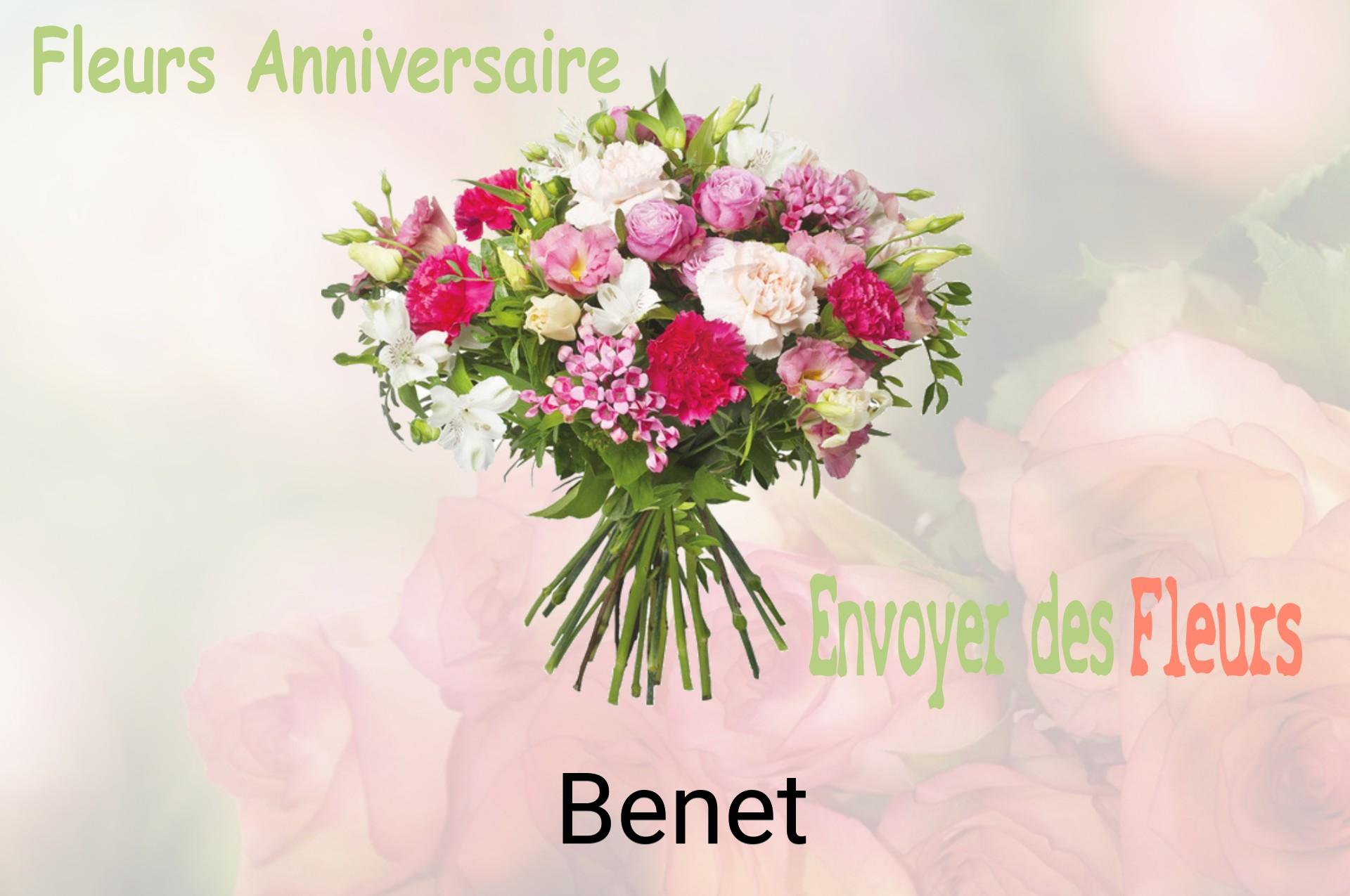 Bouquet de fleurs d’anniversaire livré à Benet