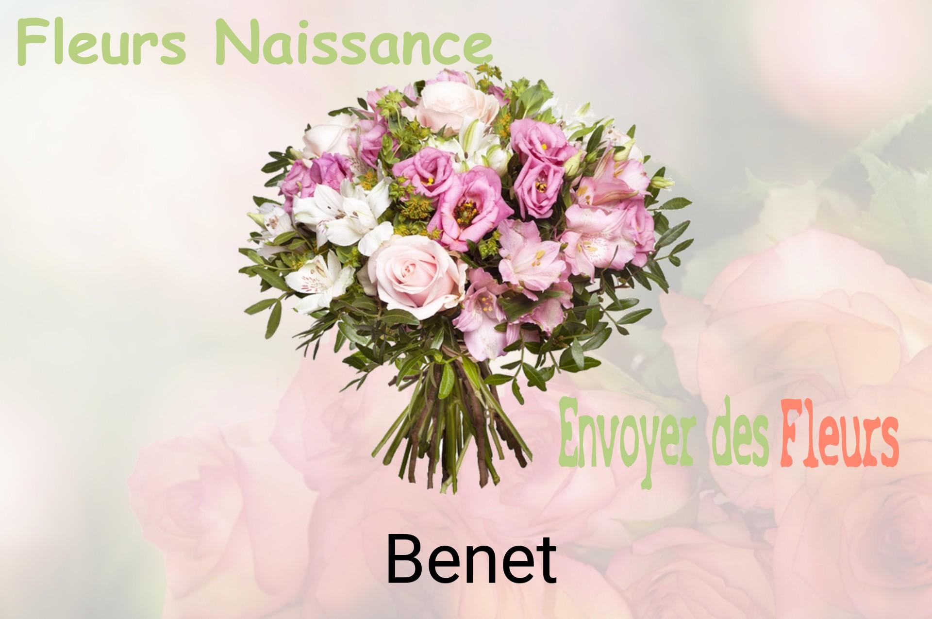 Bouquet de fleurs de naissance livré à Benet